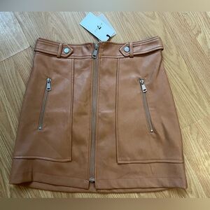 7 For All Mankind Tan Mini Skirt